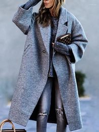 Men's Sweaters Vintage Pattern Winter Tweed Long Cardigan Coat Fashion Lapel Pocket Loose Outerwear Autumn Women Sleeve Casual Jackets