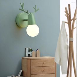 Wall Lamps Modern Antlers Simple Led Creative Light Bedroom Bedside Lights Decor Nordic Living Room Design Corridor El Lamp