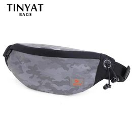 TINYAT Mens Waist Bag Net Polyester Fanny Bag Camouflage Male Belt Pack Night Glow Phone Money Banana hip2739