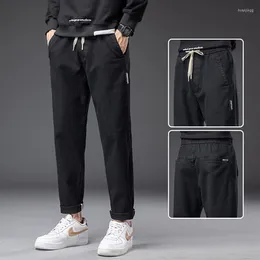 Men's Pants Leisure Straight Cotton Spring Autumn Trouser Men Thick Winter Solid Smart Casual Sports Long Mens Brand Cargo