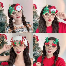 Christmas Decorations female elk funny frame couple Christmas student dress up gift party decoration