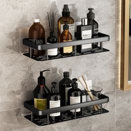 Bathroom Shelves 2PCS Aluminum No-Drill Corner Shelf Shampoo Holder for Shower Kitchen Organizer Accessories 221102