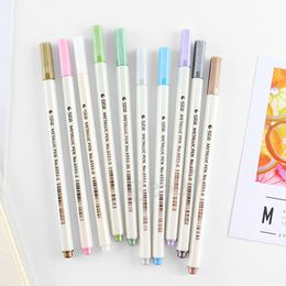 Candy Colors Plastic Marker Art Drawing Doodle Fine Arts Pen Student Notebook Calligraphy Markers Pens Writing Stationery BH7861 TYJ