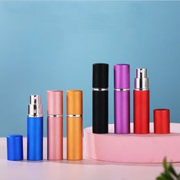 Perfume Bottle 10ml Aluminium Anodized Compact Perfume Aftershave Atomiser Atomizer Fragrance Glass Scent-Bottle Mixed Color Via Ocean Freight