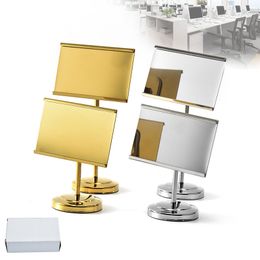 Business Card Holders Stainless Steel Table Number Stands Memo Note Clips Memo Holder Place Card Holders For Party Decor LX5242