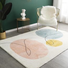 Carpets Nordic Style Simple Living Room Large Area Carpet Home Decor Thickened Fluffy Plush Bedroom Bedside Rugs Lounge Rug