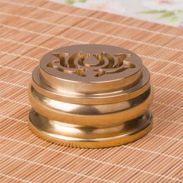 Fragrance Lamps 6pcs Pure Copper Lotus Type Incense Seal Burner For Incense/encens /incienso /Aroma Compilation