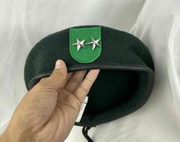 Berets US ARMY 9th Special Forces Group Green Beret 2star Major General Rank Hat Military Cap