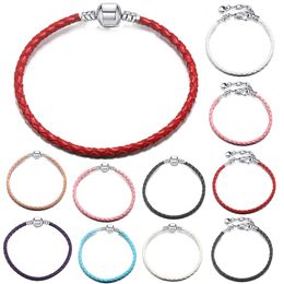 Charm Bracelets 2021 Winter Fit Original Pan Charms Pseiras Colour Genuine Leather Bangles Basic Chain Luxury Brand Women Jewellery Diy Smtuy