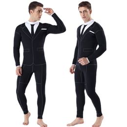 Wetsuits Drysuits 3MM Diving Clothes Conjoined Cold-proof Warm-keeping Individualised Men's Western Clothing 221102