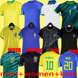 2022 2023 BrazilS soccer jersey MARCELO PELE PAQUETA NERES COUTINHO FIRMINO JESUS VINI JR 22 23 BrasilS Ronaldo Ronaldinho football shirt kids kit