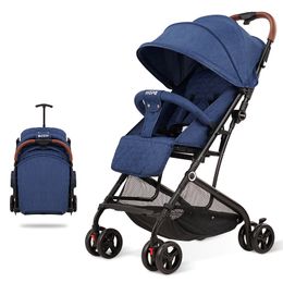 Hoppas baby l￤tta barnvagnar kan sitta och ligga vikande barnvagnschockabsorberare paraply 0-3 ￥r gammal barnvagn