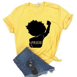 Black Pride Tee Africa Womens T-shirt Power Print Women Hipster Funny Lady Yong