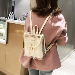 Backpack Women Transparent Clear Bag Satchel Fashion Strap Bags Ladies Messenger Casual Small Backpacks