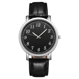 HBP Mens Watch Quartz Hollwatches Fashion Basit Deri Beyaz Dials Erkekler İzler Günlük Kuvars Saat Montres de Luxe