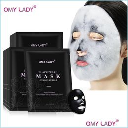 Other Skin Care Tools Black Pearl Oxygen Bubble Face Mask Moisturising Deep Cleansing With Rose Oil Essence Control Skin Masks Sheet Dhqro