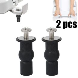Toilet Seat Covers 2pcs Screws Hinges Expanding Rubber Top Nuts Fixings WC Blind Hole Bathroom Lid Universal Fixing