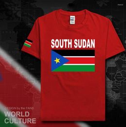 Men's T Shirts South Sudan Men Shirt Man 2022 Nation Team Tshirt Cotton T-shirt Gyms Clothing Tops Tees Country Sporting Sudanese