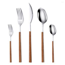 Dinnerware Sets Home Dinner Set Luxurious Stainless Steel Cutlery Portable Spoon And Fork Steak Utensils For Kitchen Accessories Gift