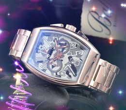 Luxury big dial men watch 43mm fine stainless steel casual business Arabic digital timing run second Luminous quartz Popular business switzerland Wristwatch