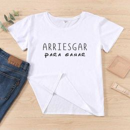 Funny Spanish Camiseta Mujer Fashion Women T-shirts Tops Letter Print Lady Tee