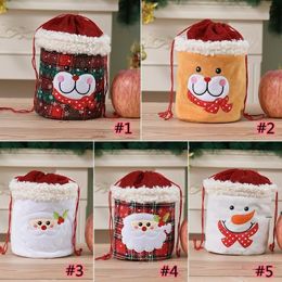 New 2022 Christmas Decorations Sack Xmas Gift Apple Bag Snowman Santa drawstring Bag Party Supplies