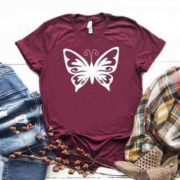 Butterfly Women Casual T Shirt Hipster Funny T-shirt Lady Yong Girl Top Tee Drop