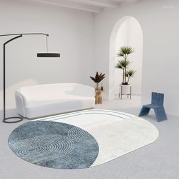 Carpets Nordic Stripe Oval Rugs High Quality Carpet For Living Room Home Decor Mat Apartment Large Area Cloakroom Bedroom Rug