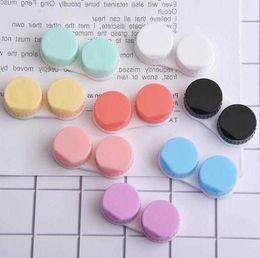 Plastic Contact Lens Case Colourful Travel Storage Container Contact Lens Box Cases Dual Box L R Marked Contact Lens Cases Estuche Para Lentes De Contacto