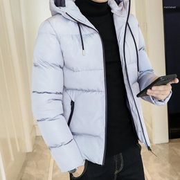 Men's Down Nice Brand Men Clothing Winter Cotton-Padded Jacket Warm Clothes Korean Stysle Coat Plus Size Long Sleeve Ropa Windbreaker Tops