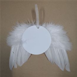 sublimation blank new wing Christmas ornament decorations with aluminium blank consumables 18-14cm on sided printing