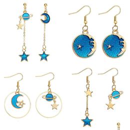 Dangle Chandelier Womens Earrings Hoopdangle Stud Gold Sier Plated 51124 Ear Jewelry Creative Blue Star Earring And Drop Delivery 2 Dhkjl