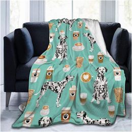 Blankets Dalmatian Premium Throw Blanket 3D Print On Demand Sherpa Super Comfortable For Sofa Thin Quilt Air Conditioning Travel