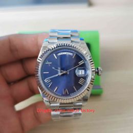 EW Factory Mens Watch Better Quality Watches 40mm 228239 Blue Roman Dial President Watches Sapphire CAL.3255 Movement Mechanical Automatic Men's Wristwatches