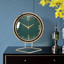 Table Clocks Modern Clock Small Nordic Christmas Decora Miniatures Desk Living Room Decoration Watch Luxury Desktop Gift