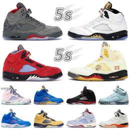 2023 Hotsaling Mens Womens Sneaker Jumpman 5 5s Basketball Shoes High OG New Fire Red Camo Dark Grey Metallic Sliver Gold Orange Easter PinkJORDON JORDAB