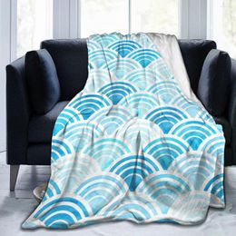 Blankets Flannel Blanket Watercolour Circles Geometric Ultra-Soft Micro Fleece For Bathrobe Sofa Bed Travel Home Winter Spring