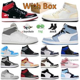 2023 Rebellionaire Jumpman 1 Basketball Shoes 1s Sneakers Bred Patent Royal Blue Men Women Trainers Paris White Surfaces Coconut Milk UniversityJORDON JORDAB