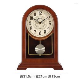 Table Clocks YY Simple Silent Desktop Desk Clock Home Retro Quartz Art Decoration