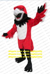 Vivid Red Eagle Hawk Mascot Costume Tercel Lanneret Tiercel Falcon Vulture With White Square Belly Black Legs No.8672 FS