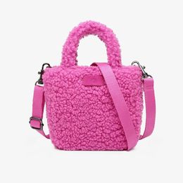 Trendy Lamb Wool Bag Autumn and Winter Women's Lamb Wool Candy Colour Winter Shoulder Bags