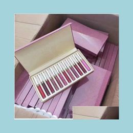 Lip Gloss New Makeup Kit 12Pcs Set Liquid Lipstick 12 Piece Collection Long Lasting Matte Lip Gloss Sets Fast Drop Delivery 2022 Hea Dh5Oj