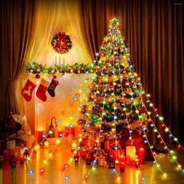 Strings Christmas LED Stars String Lights Outdoor 350 8 Modes Plug In Waterproof Fairy Tree Light For Navidad Xmas Garden Room Decor