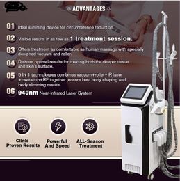 Vacuum RF Infrared Roller shaper slimming with 5 handle for face body eyes Cellulite Removal Reduction Device 80K Massage Vacuum Cavitation