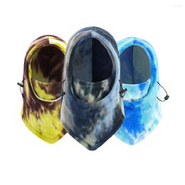 Bandanas Autumn And Winter Warm Face Mask Tie-Dye Polar Fleece Wind Cold Headwear Outdoor Mountaineering Skin-Friendly