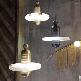 Pendant Lamps Nordic Post-modern Small Chandelier Restaurant Milk Tea Shop Clothing Store Bar Marble Art