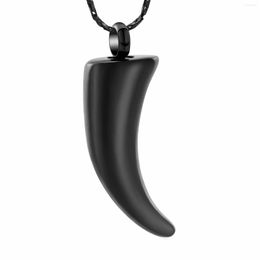 Chains Spear Wolf Tooth Cremation Jewelry Urn Necklaces For Ashes Women Men Memorial Keepsake Pendant