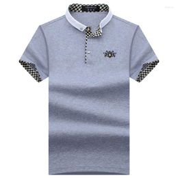 Men's Polos Polo Shirt Men Embroidery Shirts Cotton Short Sleeve Casual Stand Collar Male Mens Plus Size S-10XL