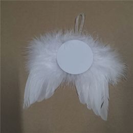 sublimation blank new wing Christmas ornament decorations with Aluminium hot transfer printing blank consumables 12-10cm