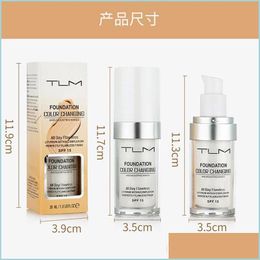 Foundation Drop Tlm Flawless Color Changing Foundation Warm Skin Tone Colour Face Makeup Base Nude Facial Moisturizing Liquid Er Dro Dhih9